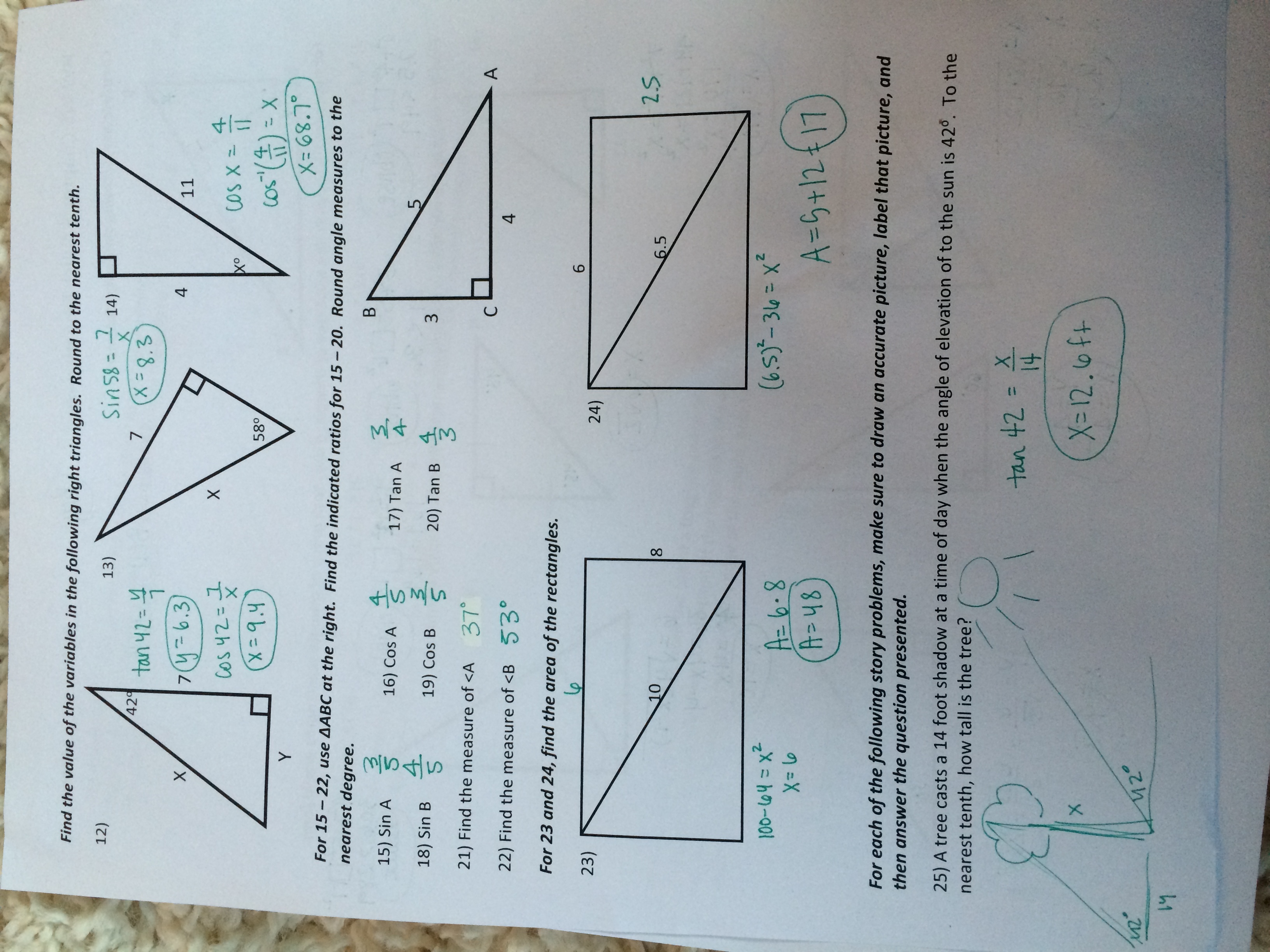 geometry unit 8 lesson 2 homework answers